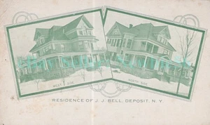 Deposit NY - J.J. BELL RESIDENTI SUL LATO OVEST E LATO NORD - Cartolina Catskills - Foto 1 di 2