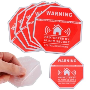 10cm*10cm Warning Signs Decals Waterproof Safety System Stickers - Picture 1 of 6