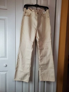 J Crew Full Length Demi Boot Jeans 30 Eggshell Pants NEW  Women's  - Picture 1 of 10