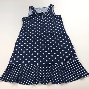 Lands End Small 6-8 Nylon A-Line Tunic Cover Up Swim Dress Pullover Top Blue MIN - Picture 1 of 11