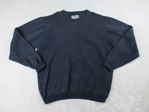 Eddie Bauer Sweater Mens Large Blue Cotton Knit Crew Neck Pullover* - Picture 1 of 10