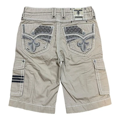 Pantalones Cortos Carga Clásicos Rock Revival Para Hombres Caqui Talla 34 Cintura Envejecidos Nuevos Foto 1 de 4