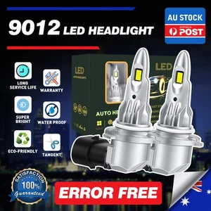 LED Headlight 2X 9012 HIR2 6000K White Hi/Lo Bulbs for GMC Sierra 1500 2014-2015 - Picture 1 of 9