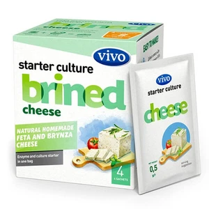 10 sobres de queso en salmuera Feta Brynza Starter Culture casero seco 30 l. leche - Imagen 1 de 4