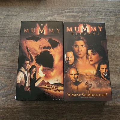 The Mummy VHS Tape Set The Mymmy Returns Lot Brendan Fraser Scorpion King 1999 - Image 1 of 4