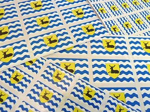 Hertfordshire Self-Stick Flag Labels Self-Adhesive County flag Stickers - Bild 1 von 3