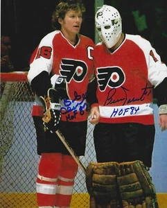 Autographed 8x10 BOBBY CLARKE and BERNIE PARENT  Philadelphia Flyers Photo w/COA - Picture 1 of 1