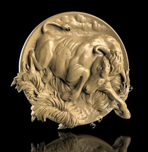 STL 3D Modelo ANGRY BULL para Router CNC Aspire Artcam Impresora 3D Grabador Corte 3D - Imagen 1 de 2