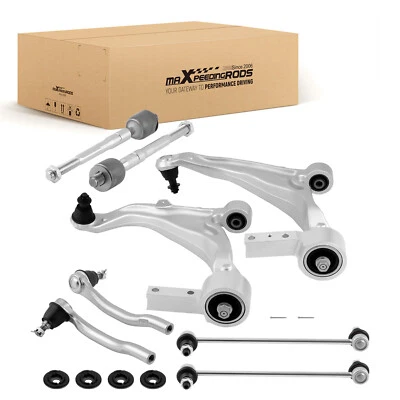 8pcs Front Lower Control Arms w/ Ball Joint Tie Rods Kit For Acura MDX 2007-2013 - Image 1 of 4