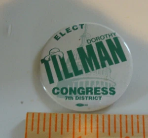 Spilla Dorothy Tillman per il Congresso 1996 Chicago Assessore - Foto 1 di 1