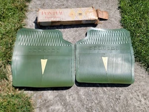  NOS GM 1963 Pontiac Ivy Green Rear Floor Mats Bonneville Catalina Grand Prix  - Picture 1 of 5