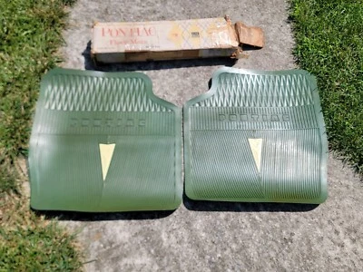  NOS GM 1963 Pontiac Ivy Green Rear Floor Mats Bonneville Catalina Grand Prix  - Image 1 of 4