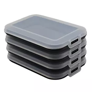 4er Set Frischhaltedose Aufbewahrungsbox Stapelbox Wurst Käse Vorrat schwarz - Bild 1 von 7