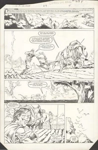 MARC SILVESTRI 1985 CONAN THE KING #29 ORIGINAL ART PAGE 1/3 SPLASH MARVEL COMIC - Picture 1 of 1
