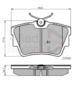 Pastillas de freno traseras para Vauxhall Vivaro + Renault Traffic + Nissan Primaster 01-22 - Imagen 1 de 2