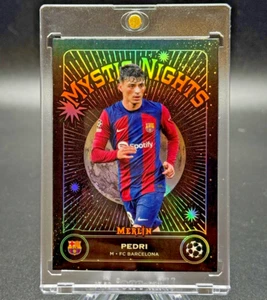 Pedri 2023-24 Topps Merlin UCC Mystic Nights Refractor #MN-6 FC Barcelona - Picture 1 of 11