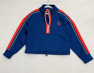 Free Assembly Girls Half Zip Track Jacket SizeL Navy/Red Size 7/8 M - Picture 1 of 4