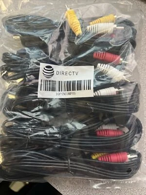5 LOT DIRECTV 10 PIN A/V COMPOSITE CABLE CLIENTS 10PINCOMPOS RCA AUDIO/VIDEO - Image 1 of 4