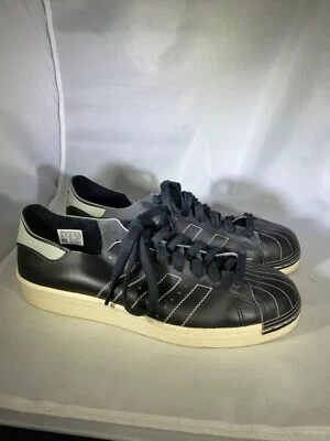 Adidas Rare  80S Superstar Leather Defcon Sneakers Womens Size 8 Black - Image 1 of 4