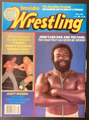 Inside Wrestling MARCH 1984 JYD Jake the Snake Dusty Lawler Jim Garvin - Image 1 of 4