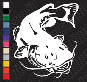 Catfish Vinyl Decal | Sticker Fisher Angler Bass Fish Hunter Fisherman Window - Picture 1 of 3