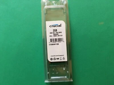 CT25664BF1339  Crucial Tech 2GB SODIMM 204 pin laptop - Image 1 of 2