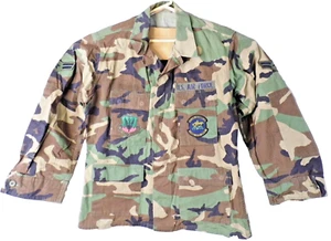Vintage Army Camo Chemical Over Jacket Woodland Class 1 Protective USGI Sz M S - Picture 1 of 12