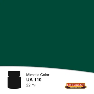 LIFECOLOR ACRYLIC COLOR UA110 - ITALIAN DARK GREEN GLOSS - 22ml - Foto 1 di 1