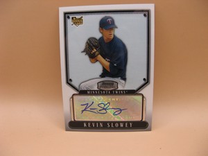 2007 Bowman Sterling Baseball Kevin Slowey Rookie On Card Autograph Twins