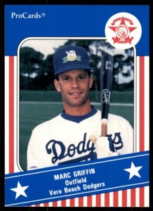 1991 ProCards Florida State League All-Stars Marc Griffin Vero Beach Dodgers