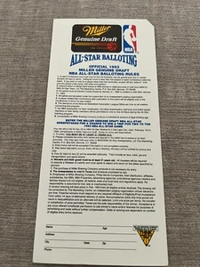 NEW/UNPUNCHED Shaquille O'Neal 1992 Rookie Year NBA All-Star Game Ballot Jordan - Picture 1 of 3