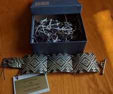 Free Pewter Link Bracelet 2000 Alice Seely "Art & Writing" Lead