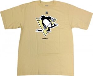 Pittsburgh Penguins Reebok NHL Logo Gold T-Shirt