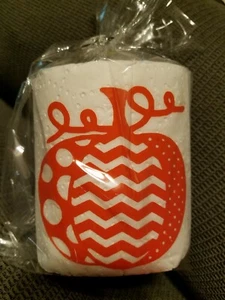 Multi Design Pumpkin On Toilet Paper Roll Gag Gift/desk/toilet Decor - Picture 1 of 1
