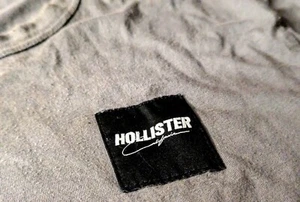 Camiseta Hollister California Collection Hombre Gris Negro Logo Talla L - Imagen 1 de 5