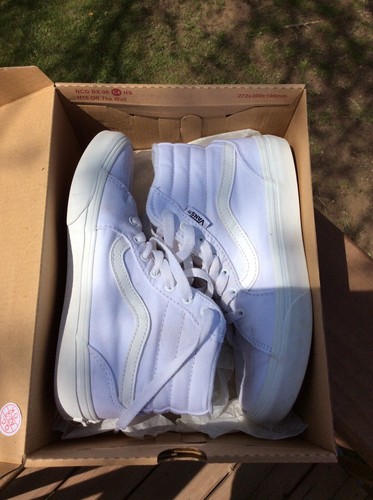 Bianco Vans Filmore Hi Youth taglia 3 disponibile in scatola in perfette condizioni