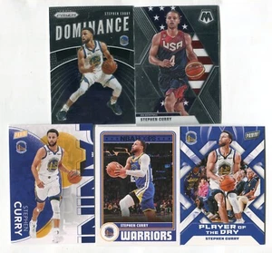 Steph Stephen Curry 5 Card Basketball Card Lot GSW GOLDEN STATE WARRIORS (LOT 2) - Picture 1 of 1