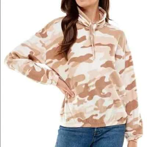 Derek Heart Juniors' Drawstring Cowl Neck Fleece Pullover SIZE XL L - Picture 1 of 2