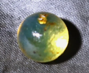 Dominican Clear Deep Blue Green Amber Sphere Round Bead 11mm - Picture 1 of 2