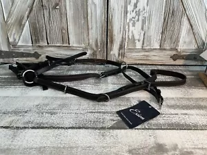 Placa de pecho de caballo Exion Fancy Loop cuero nuevo - Imagen 1 de 7