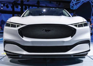 Fits Ford Mach-E Mustang Grille Vehicle Graphic Wrap USA Grid Metal Mesh Squares - Picture 1 of 1