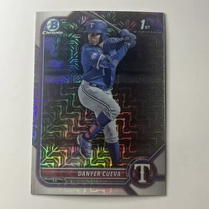 2022 Bowman Chrome Danyer Cueva 1st Bowman Mojo Refractor BCP-173 Rangers MC1 - Picture 1 of 2