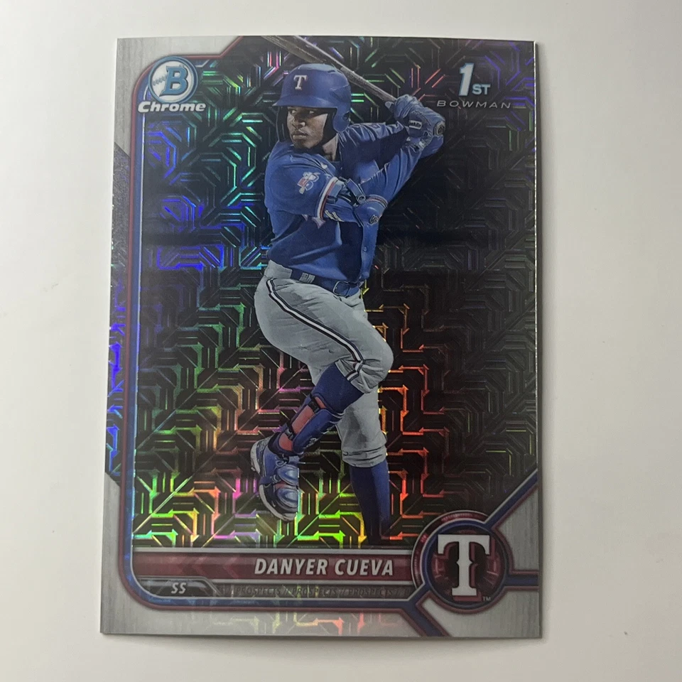 2022 Bowman Chrome Danyer Cueva 1st Bowman Mojo Refractor BCP-173 Rangers MC1 - Image 1 of 2