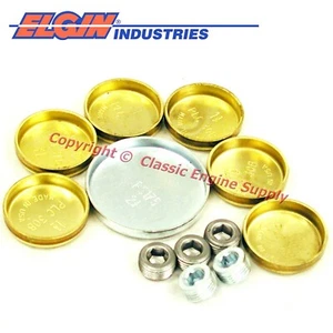 New Brass Block Freeze Plug Set Fits Ford 351C 351M 400 Engines Deep Plug Style - Picture 1 of 1