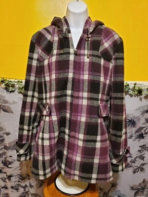 Abrigos Chaqueta Cuadros Morado  Foto 1 de 4