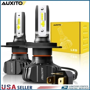 AUXITO H4 HB2 9003 Fanless LED Headlight Bulbs Conversion Kit High Low Beam USA - Picture 1 of 11