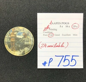 AAFES POGS, Serie 10/Impresión, 1 POG, Juego de 25 ¢, #P755, JUSTO - Imagen 1 de 2