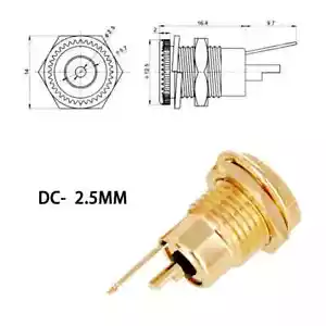4 STCK. DC 5,5*2,5 mm Buchse Vergoldet 30 V 10 A Buchse Stecker Netzteil - Bild 1 von 8