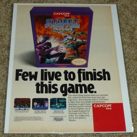 1990 Street Fighter 2010, Vintage Print Ad/Poster, NES Nintendo, Promo Art