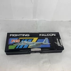 Vintage Federmäppchen japanischer Stil Fighting Falcon F-15 Made in Taiwan - Bild 1 von 7